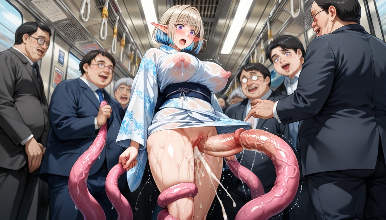 Train, Tentacles, Open Mouth Wide Hentai AI Porn
