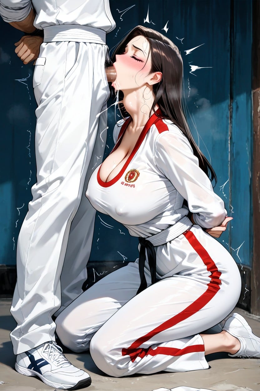 Blowjob (3rd Person), Bust Shot, Beautiful AI Porn