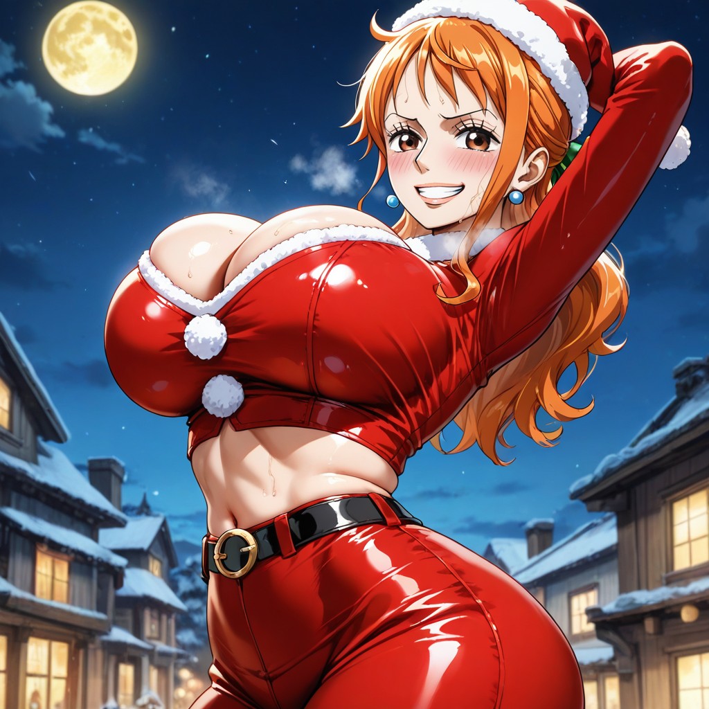 Busty, Toned Stomach, Ultra High Details Hentai AI Porn