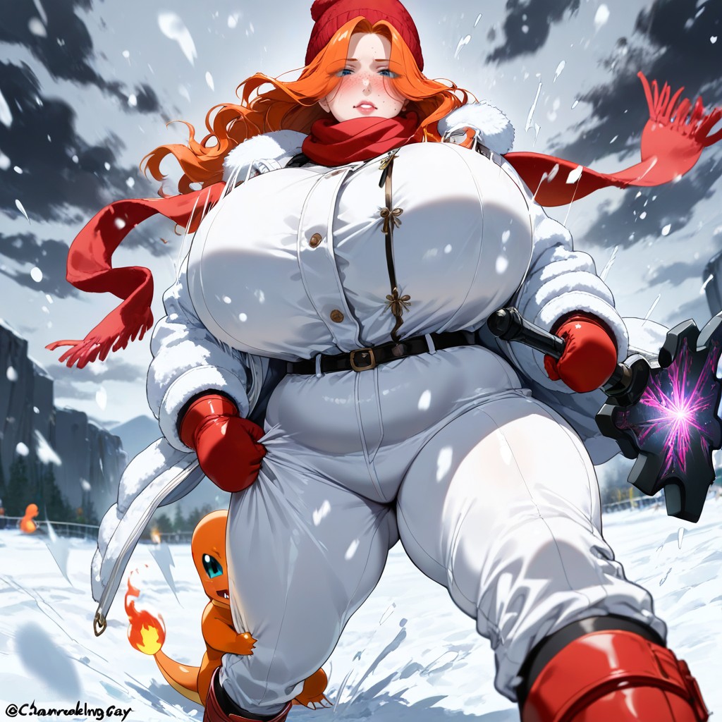 Low Visibility, Snowdrifts, Full Thighs Hentai AI Porn
