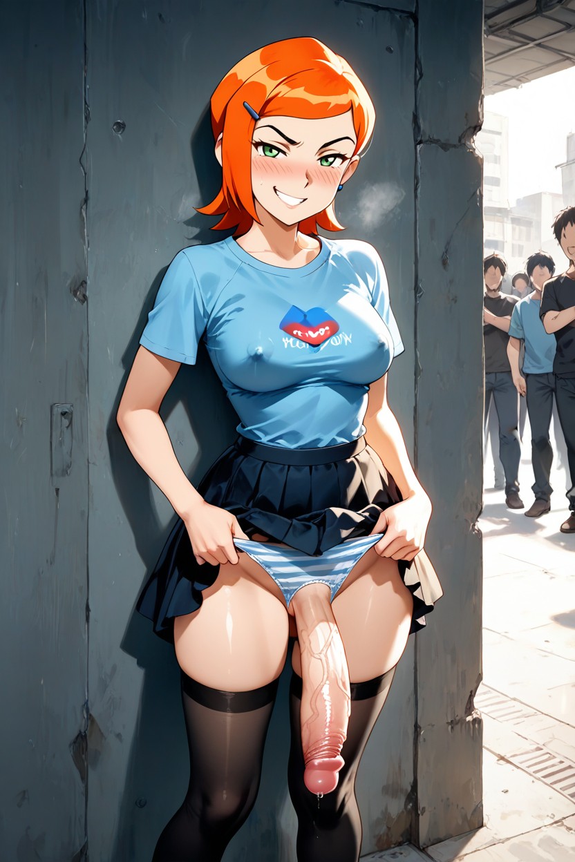 Standing, Moist Eyes, Erect Nipple Hentai AI Porn