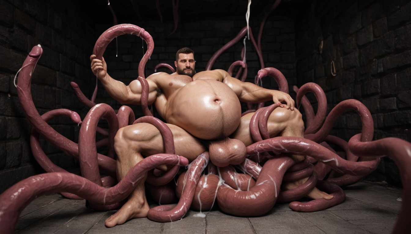 Huge Tentacle, Donjon, Lower Abdomen Huge Bulge Porno IA Gay