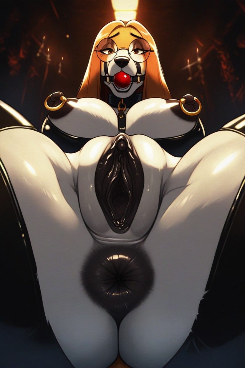 Super Wide Hips, Swollen Black Cloaca, Volumetric 퍼리 AI 포르노