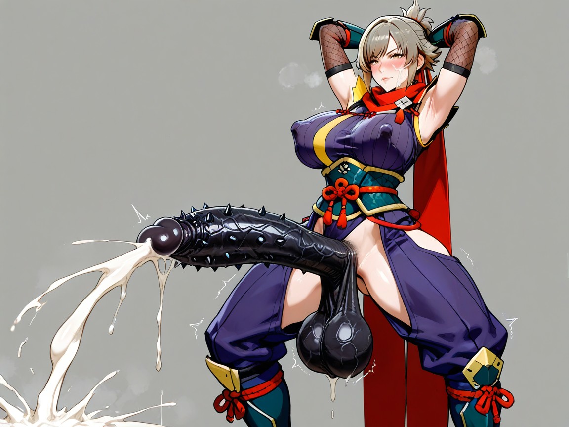 Sagging Testicles, Barbs Along Shaft, Massive Throbbing Penis Hentai AI Porn