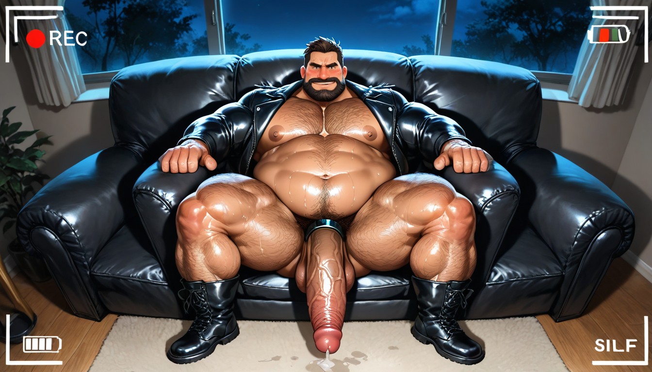 Leaking Cock, Fat, Manly Face Porno IA Gay