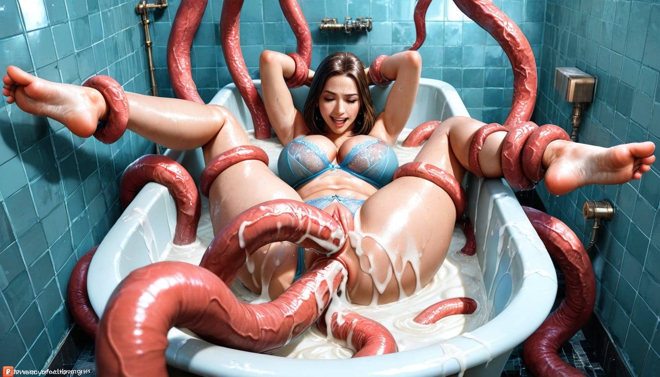 Biggest Hyper Tentacle, Tentacle In Ass, Feet In Air Hentai AI Porn