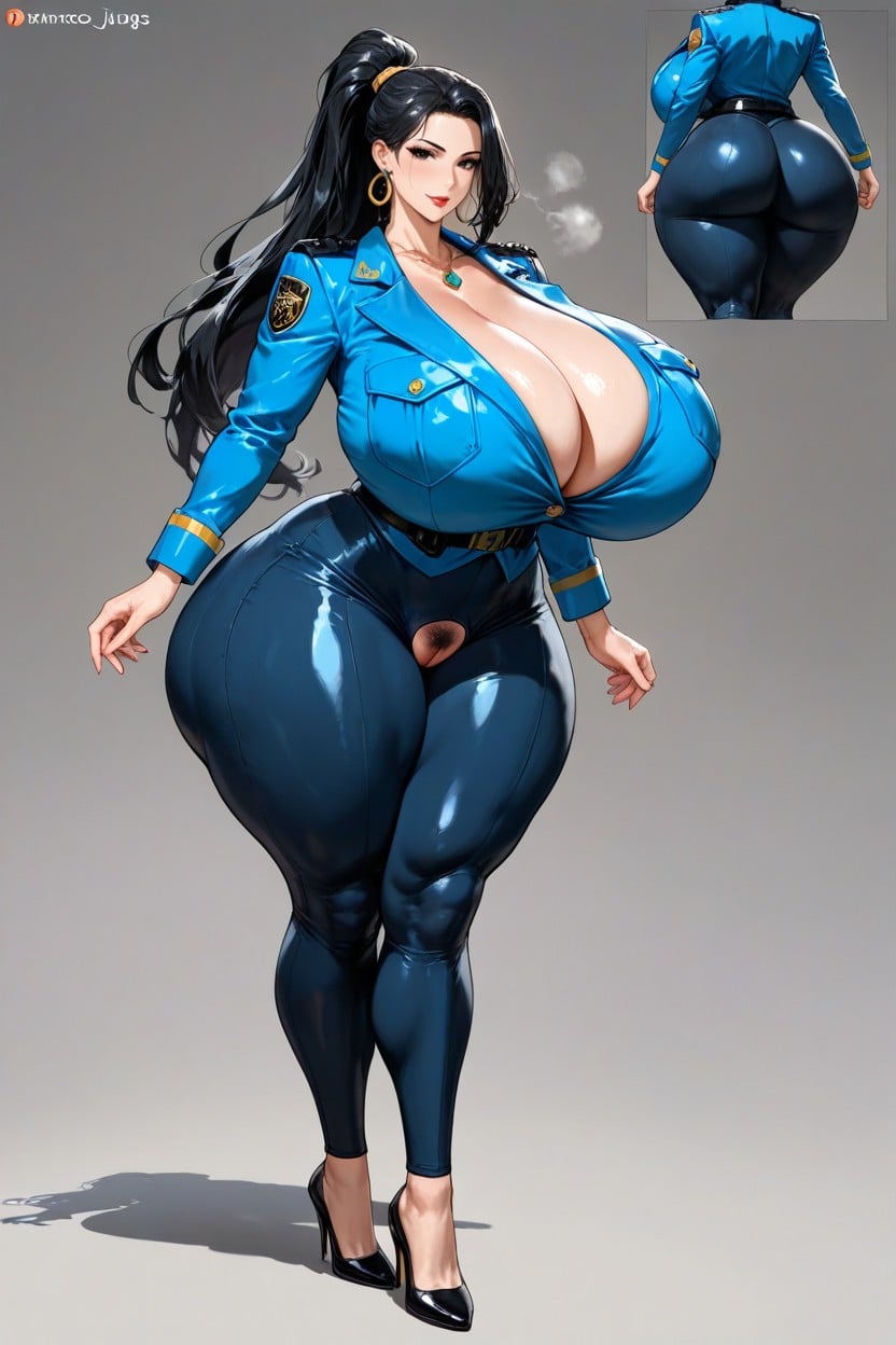 Thighs Bigger Than Waist, Jasmine Juggs, Gigantic Breasts AI Porn