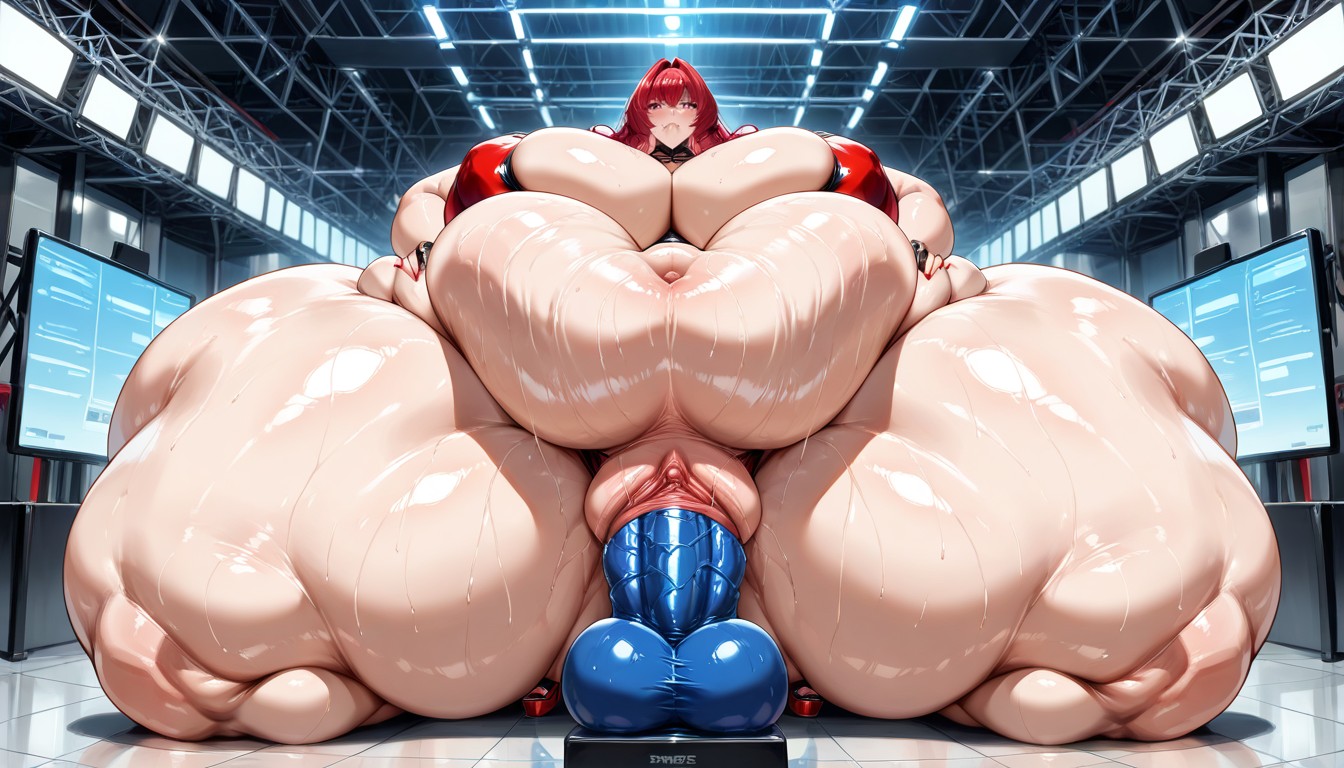Extreme Hyper Wide Thighs Growing To Infinity Getting Bigger Every Time, Hips So Wide They Span The Width Of The Image, Extreme Hyper Bottom Heavy AI Porn