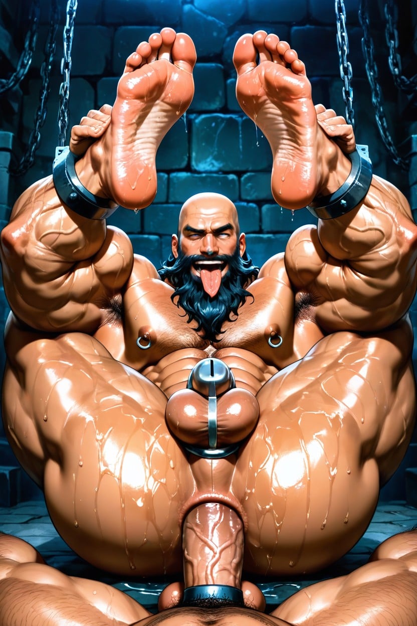 No Hair On Chest, Dark Tanned Skin, Bara Porno IA Gay