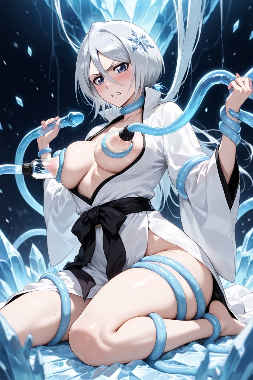 High Collar, Milking Machine, Tentacle Milking Breast Hentai AI Porn
