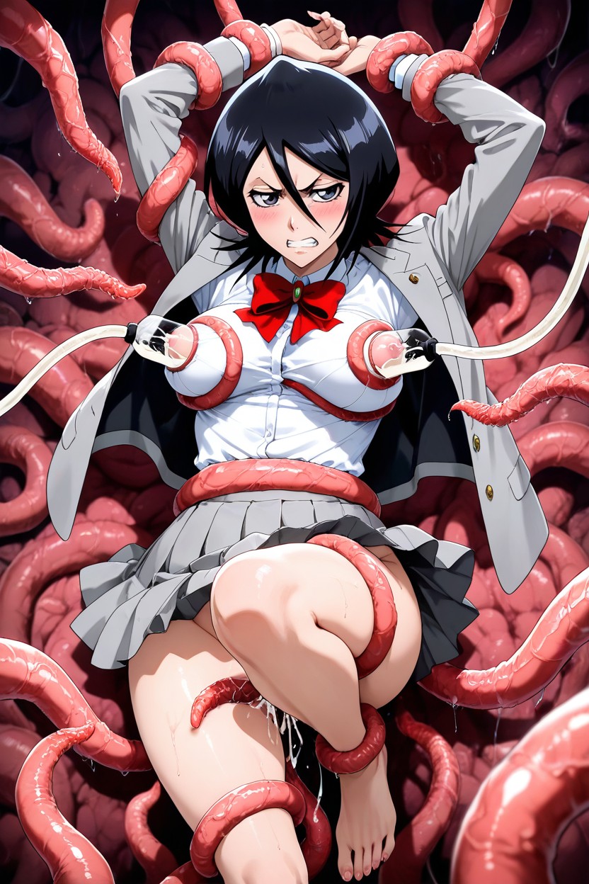 Medium Ass, Erect Nipples, White Dress Shirt Hentai AI Porn