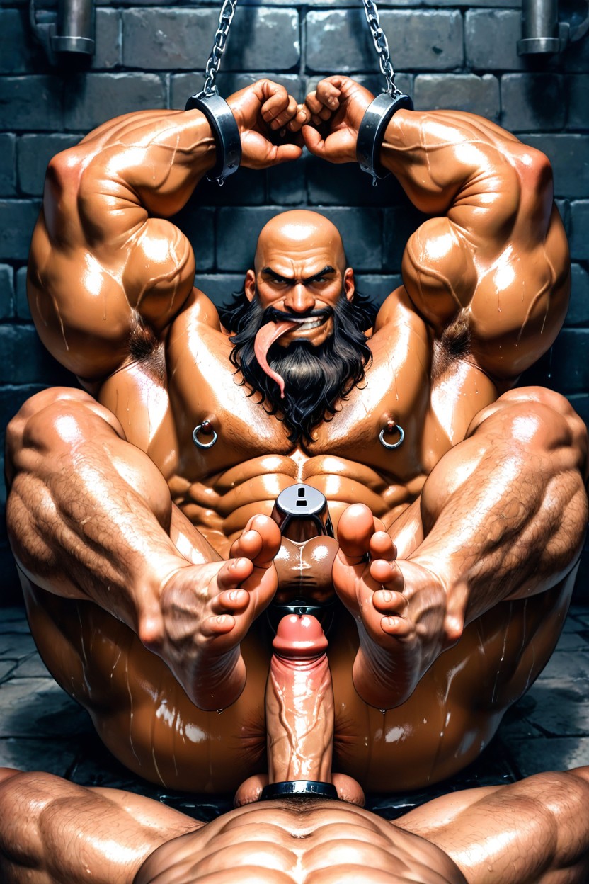 Nipple Rings, Massive Meaty Body, Huge Calves AI同性恋黄片