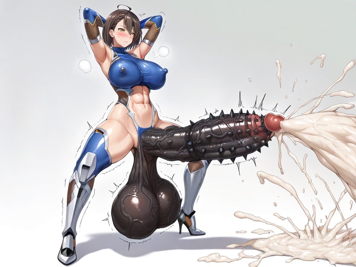 Penis Bigger Than Body, Huge Balls, Barbed Penis Hentai AI Porn