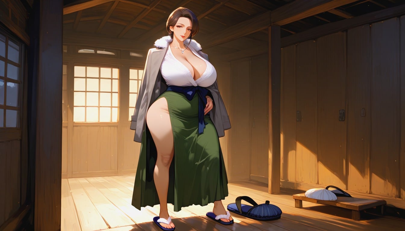 Hourglass, Waist, In Shadows MILF AI Porn