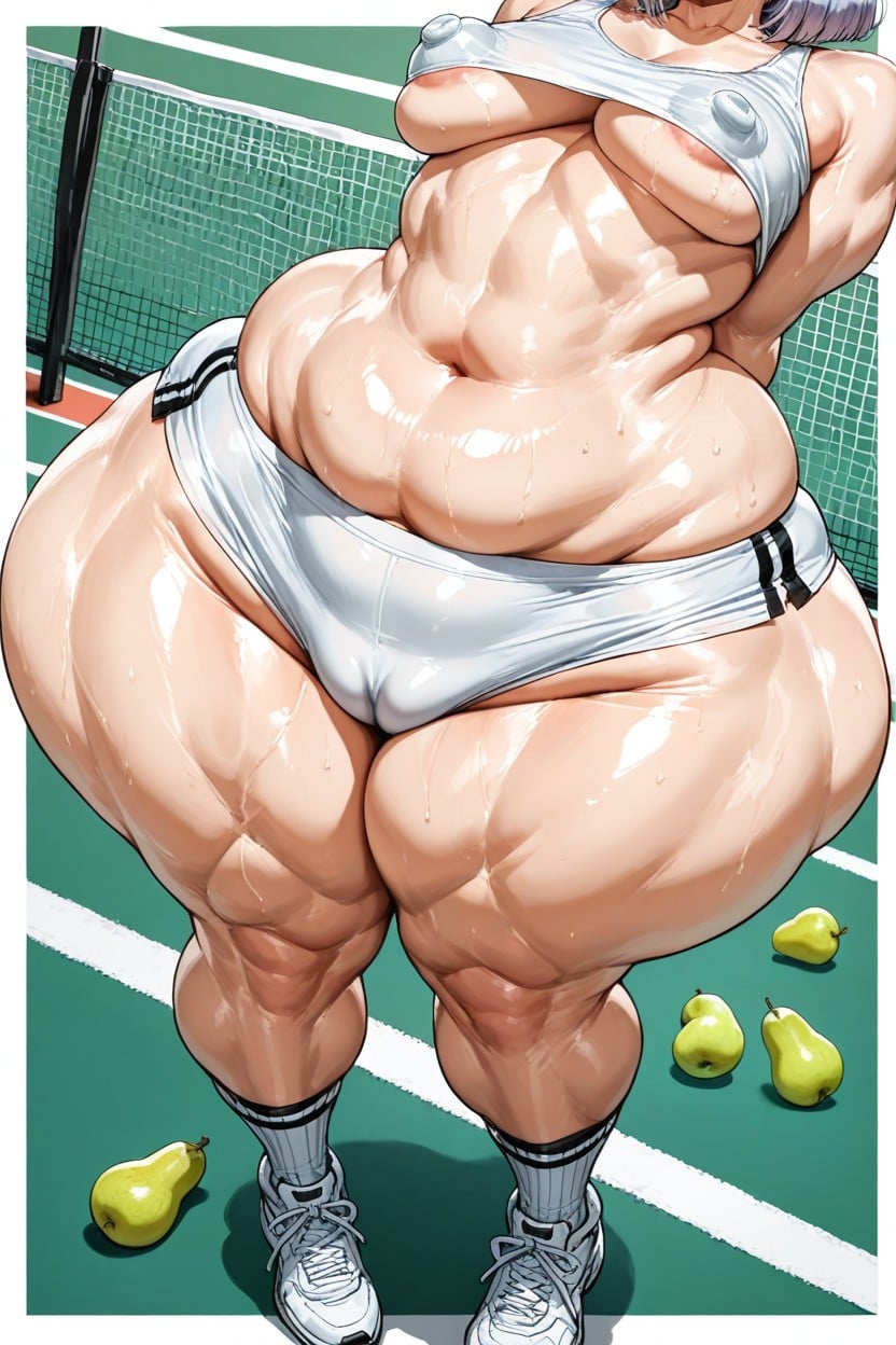 Curvy Figure, Wide Hips, Sexy AI Porn