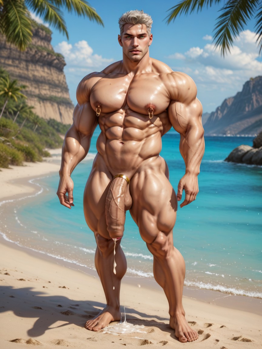 Cum Squirt, Bubble Butt, Brawny AI Gay Porn
