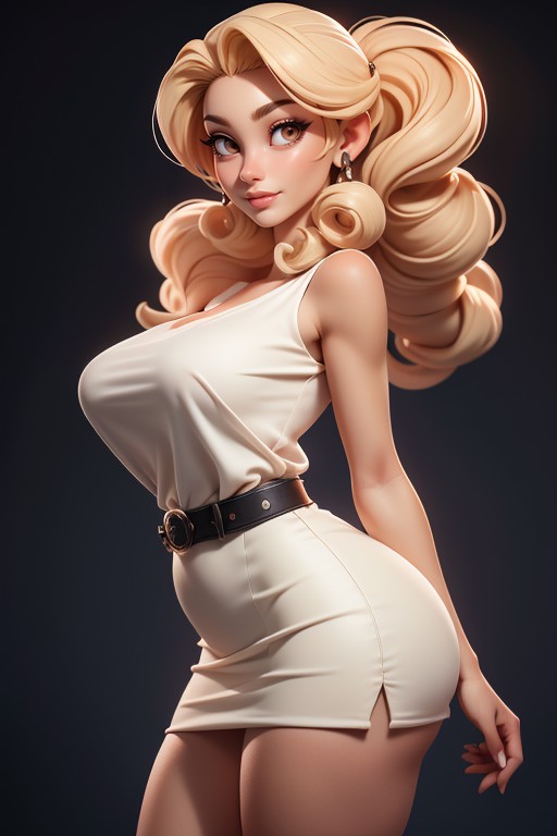 Thick Thighs, 18+, Large Breasts Hentai AI Porn