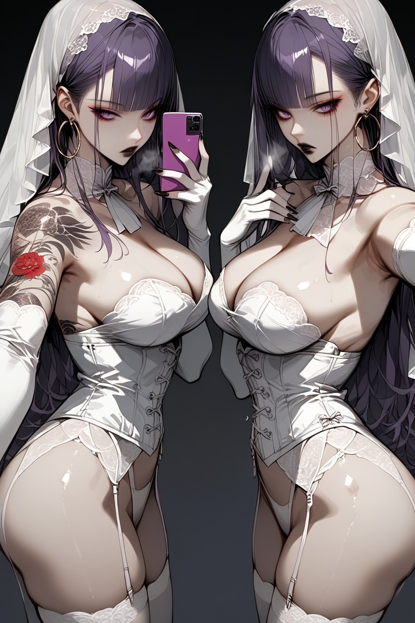 Tattoos, Long Gloves, Selene Vampire Woman Hentai AI Porn