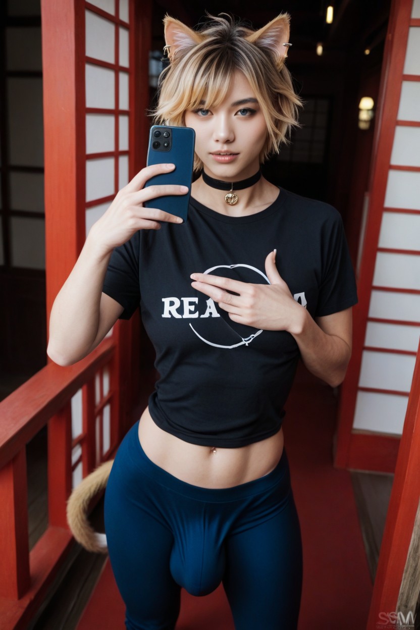 Sweatpants, Large Ass, Piercings AI Porn