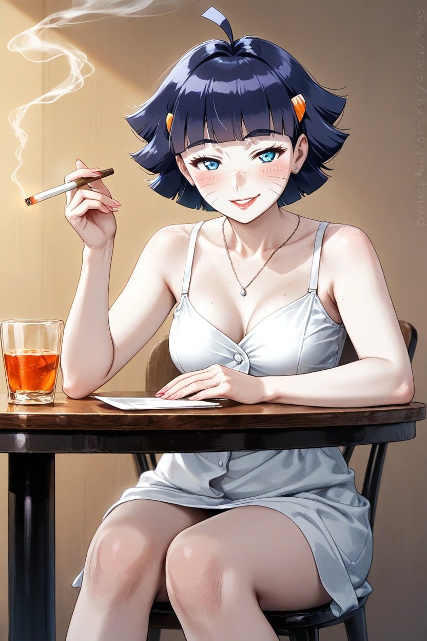 Naked, Smoking Hot Body, Seductive Look Hentai IA