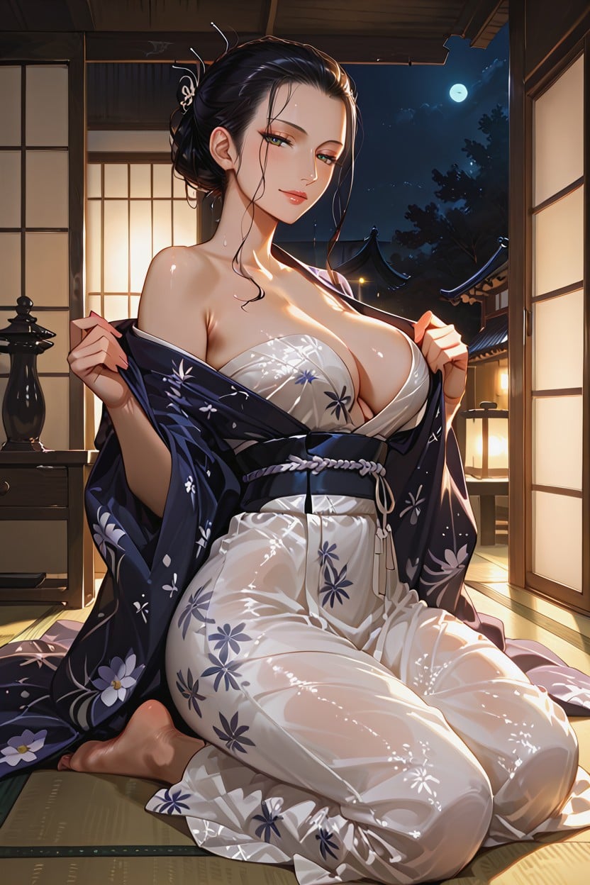 Very Beautiful Hairstyle, Night, 18+ Hentai AI Porn