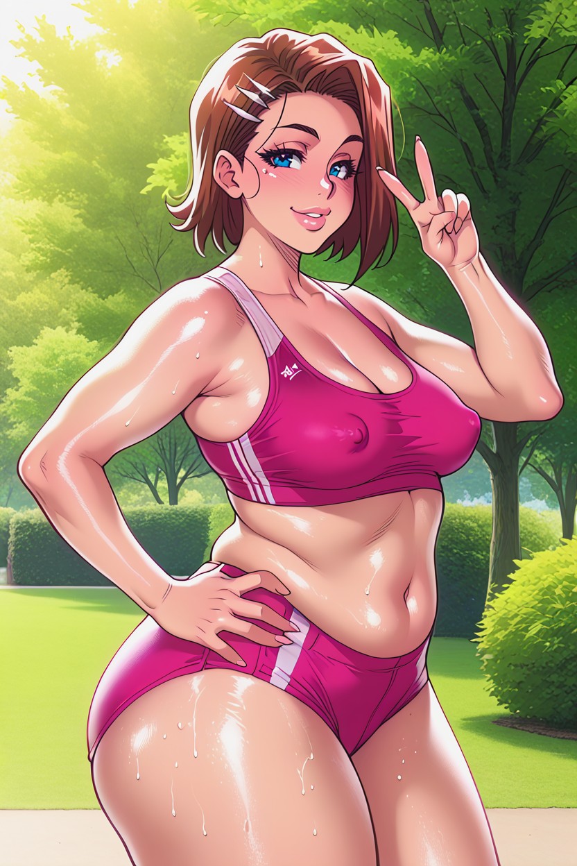 Pink Sport Bra, Thick Nipples, Pov Hentai AI Porn