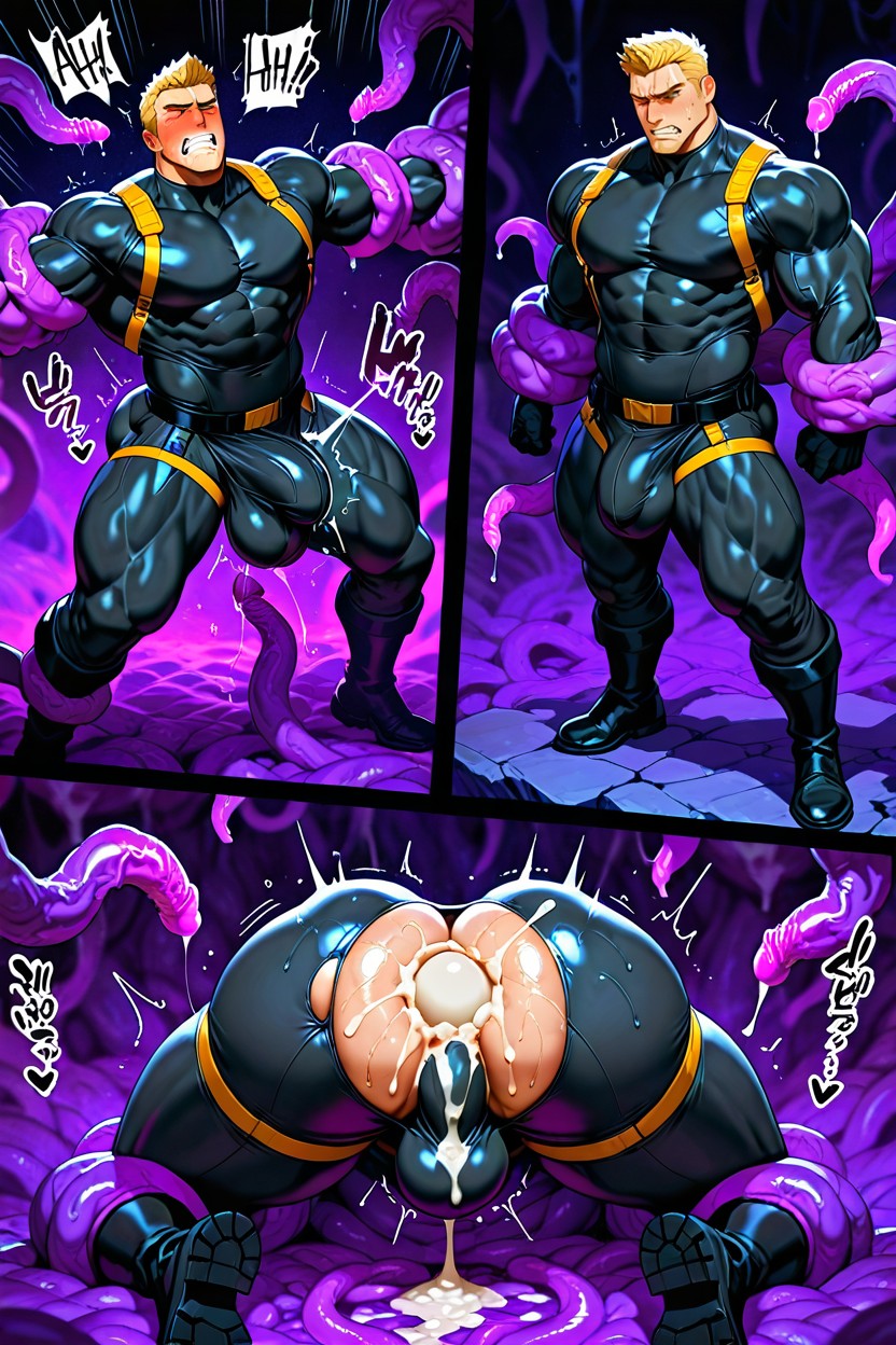 Muscular Body, Thick Thighs, Rough Sex AI Gay Porn