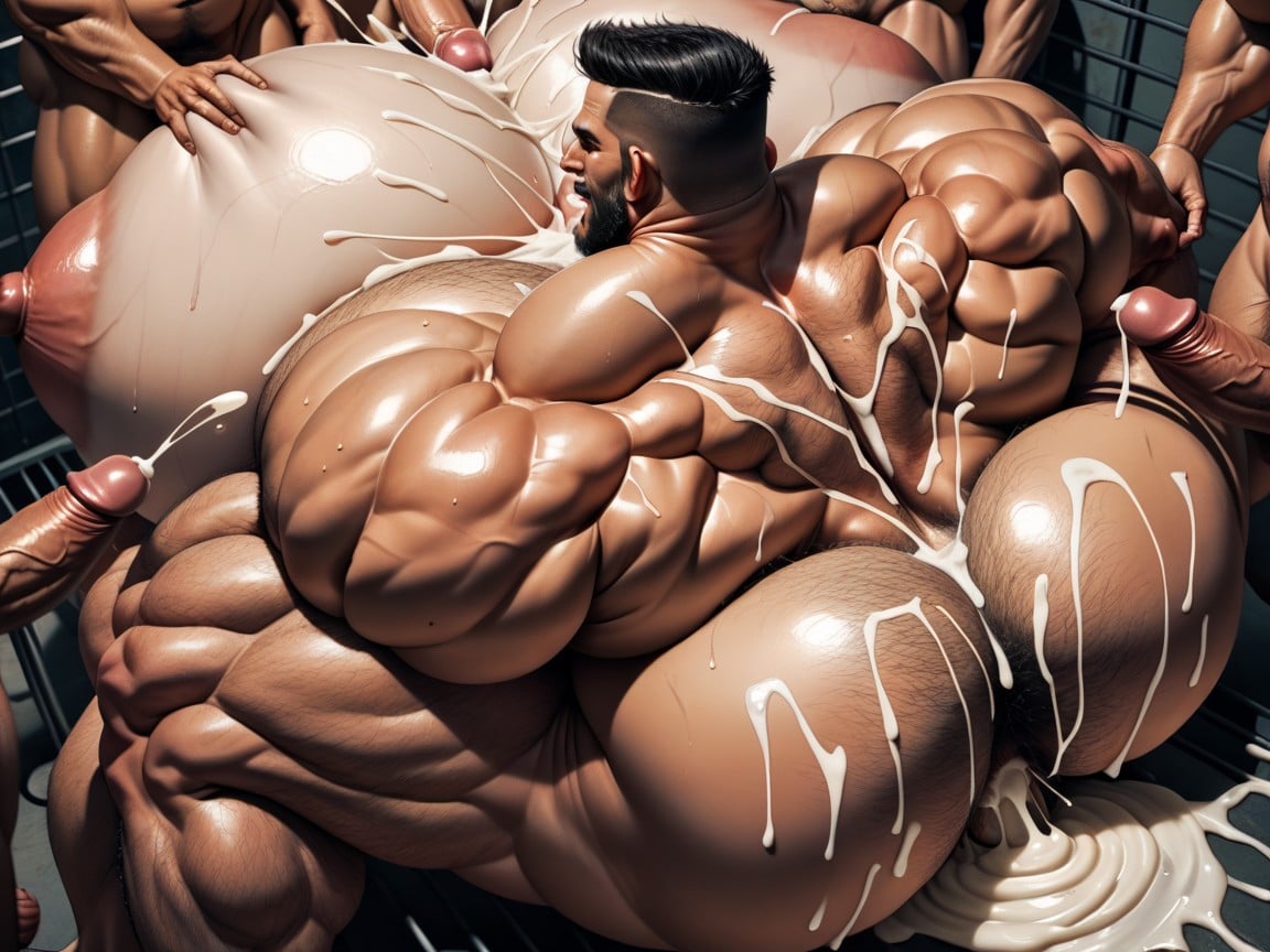 Hyper Breasts, Many People Around, Sideburns AI Porn