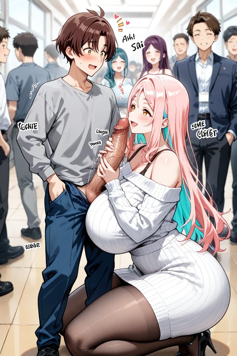 Male Pants Down, Sexy Milf, Scrawny Male Hentai AI Porn