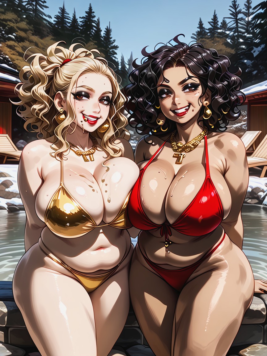 Slightly Chubby, 18+, Red Eyeliner Hentai AI Porn