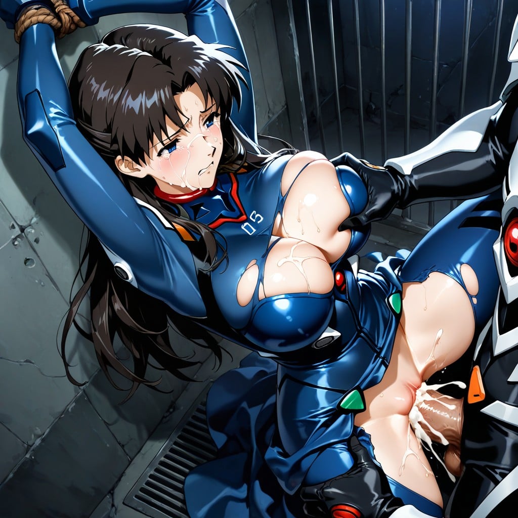 Iron Grate, Overhead Angle, Detailed Pupils Hentai IA
