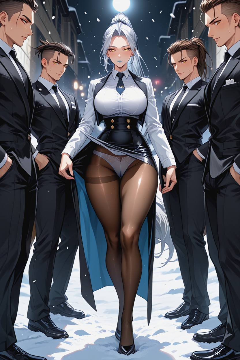 Bedroom, Big Rounded Puffy Breasts, Moonlight Furry AI Porn