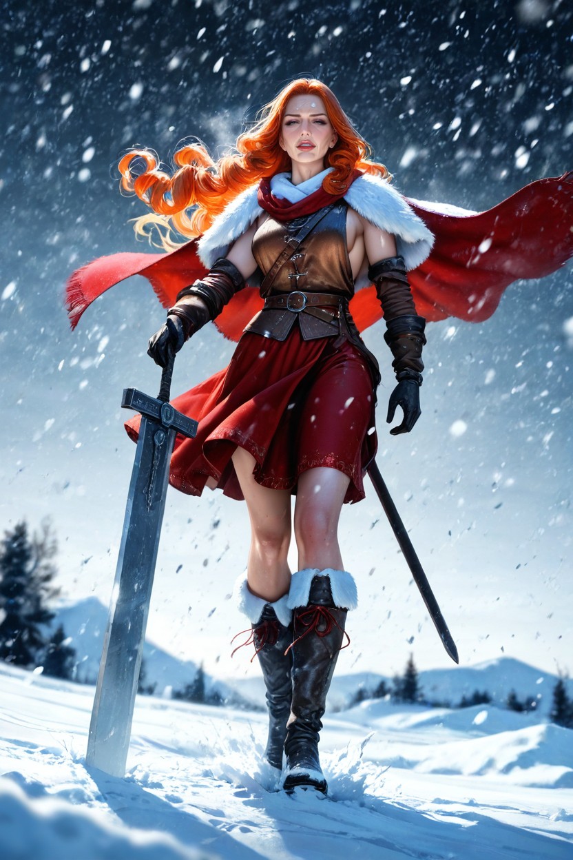 Snowstorn, Française, Photorealistic Porno IA
