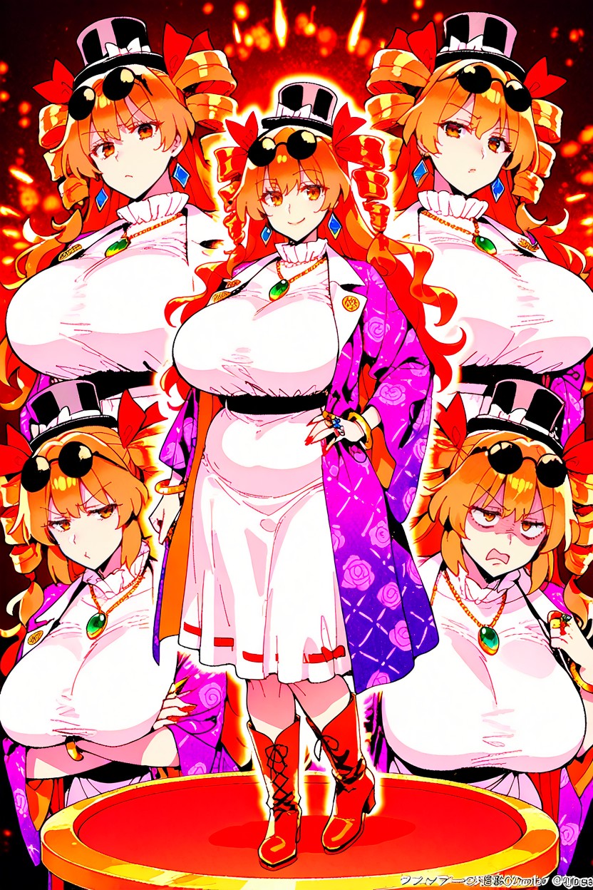 18+, Massive Breast, Orange Hair Hentai IA