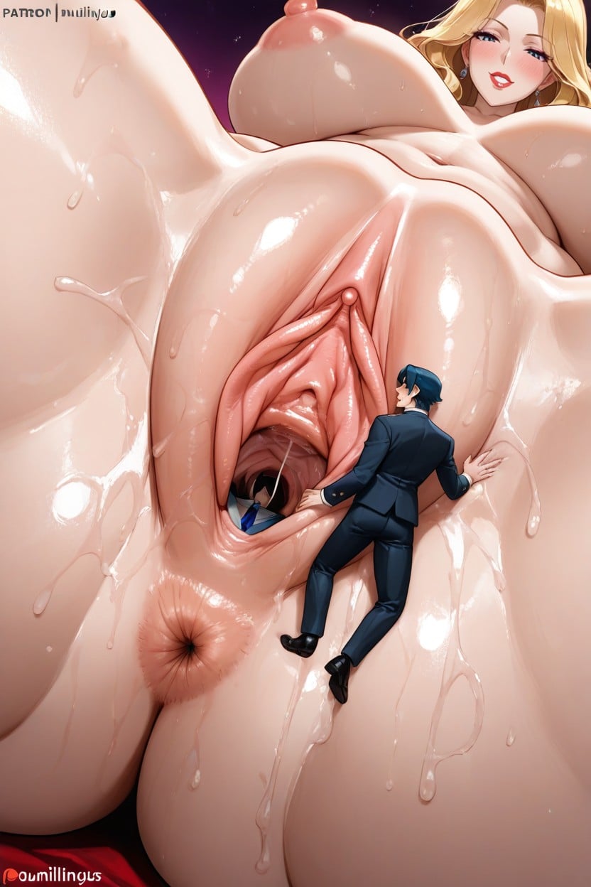 Male Submission, Naked Man, Gigantic Vagina AI Porn