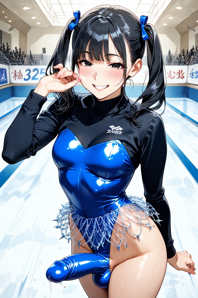 Black Eyes, Hair Ribbons, Pretty Idol Face Hentai AI Porn