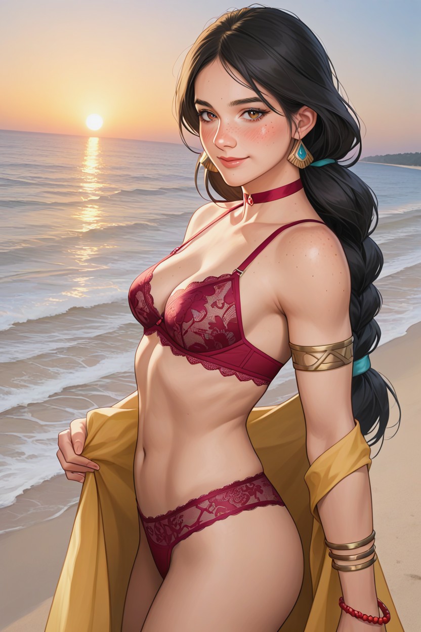 Side View, Jewlery, Anime Style AI Porn