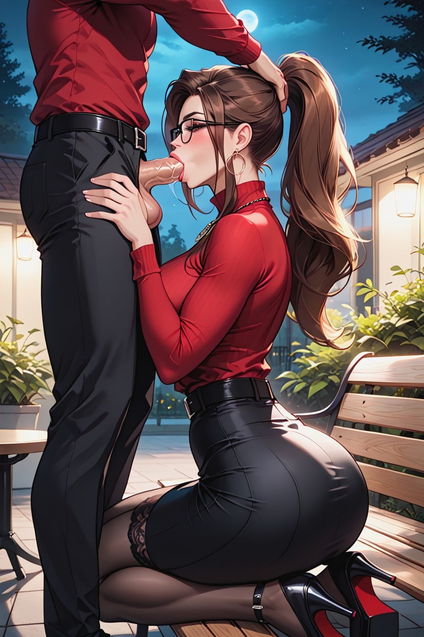 Gigantic Perfect Boobs, Perfect Skin, Rear View AI Porn