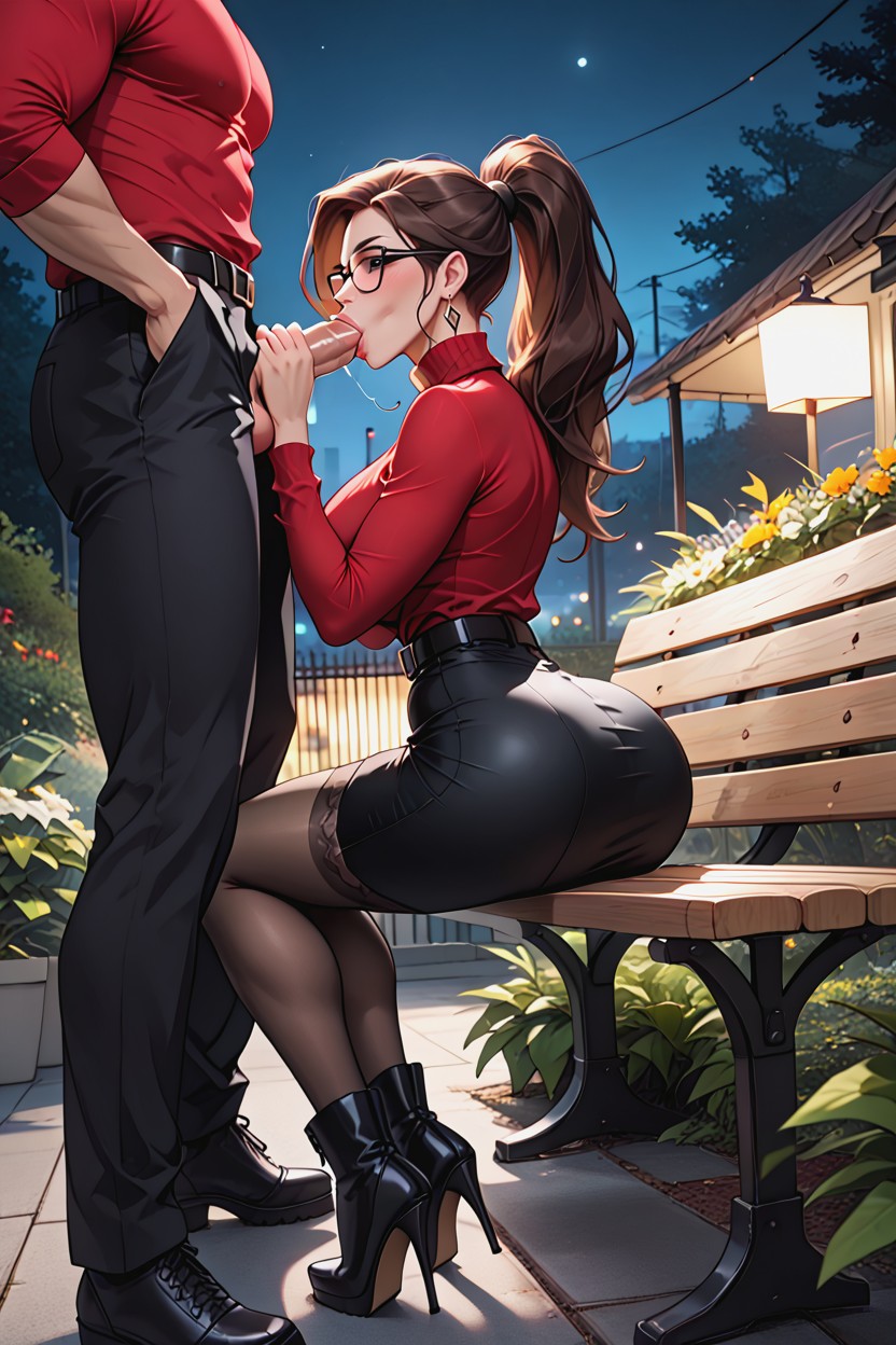 Black High Heel Boots, Realistic, Ultra Detailed AI Porn