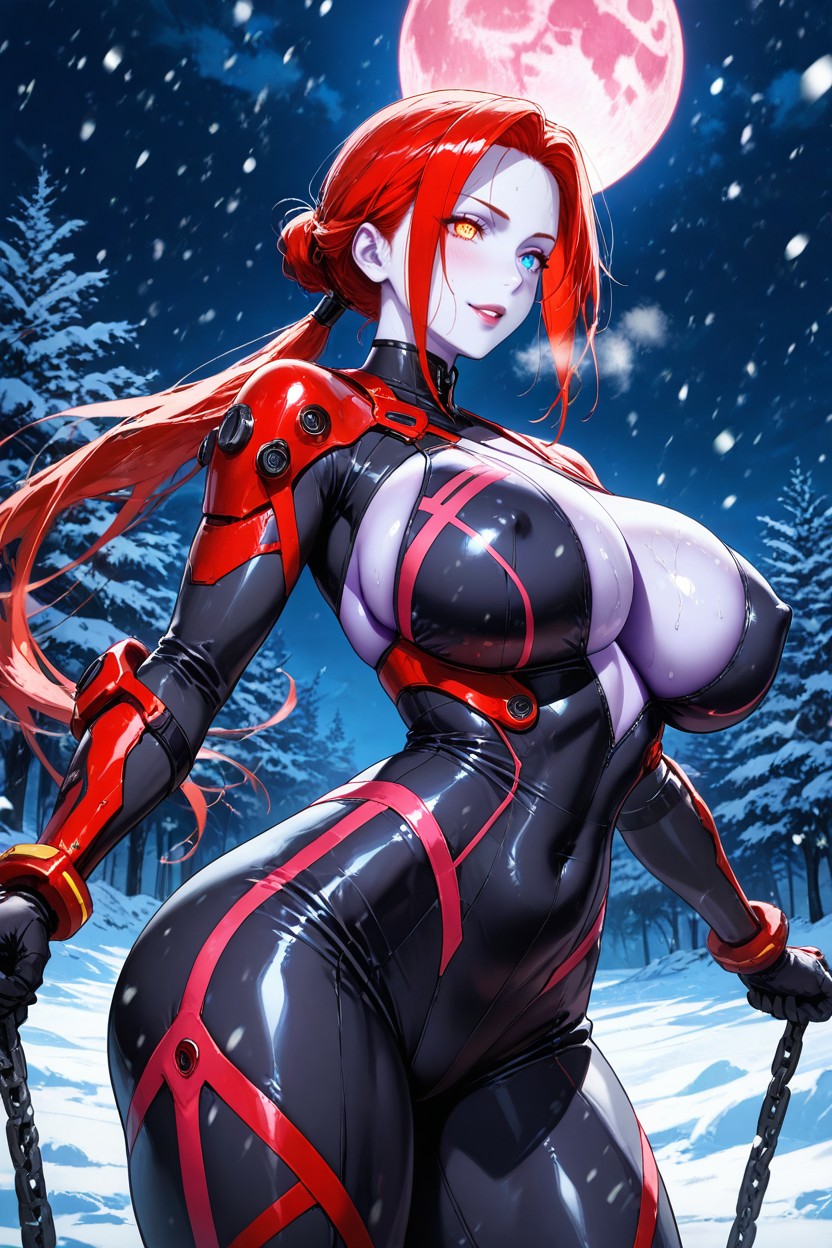 Wearing Tight, Pale Skin, Erect Nipples Hentai AI Porn