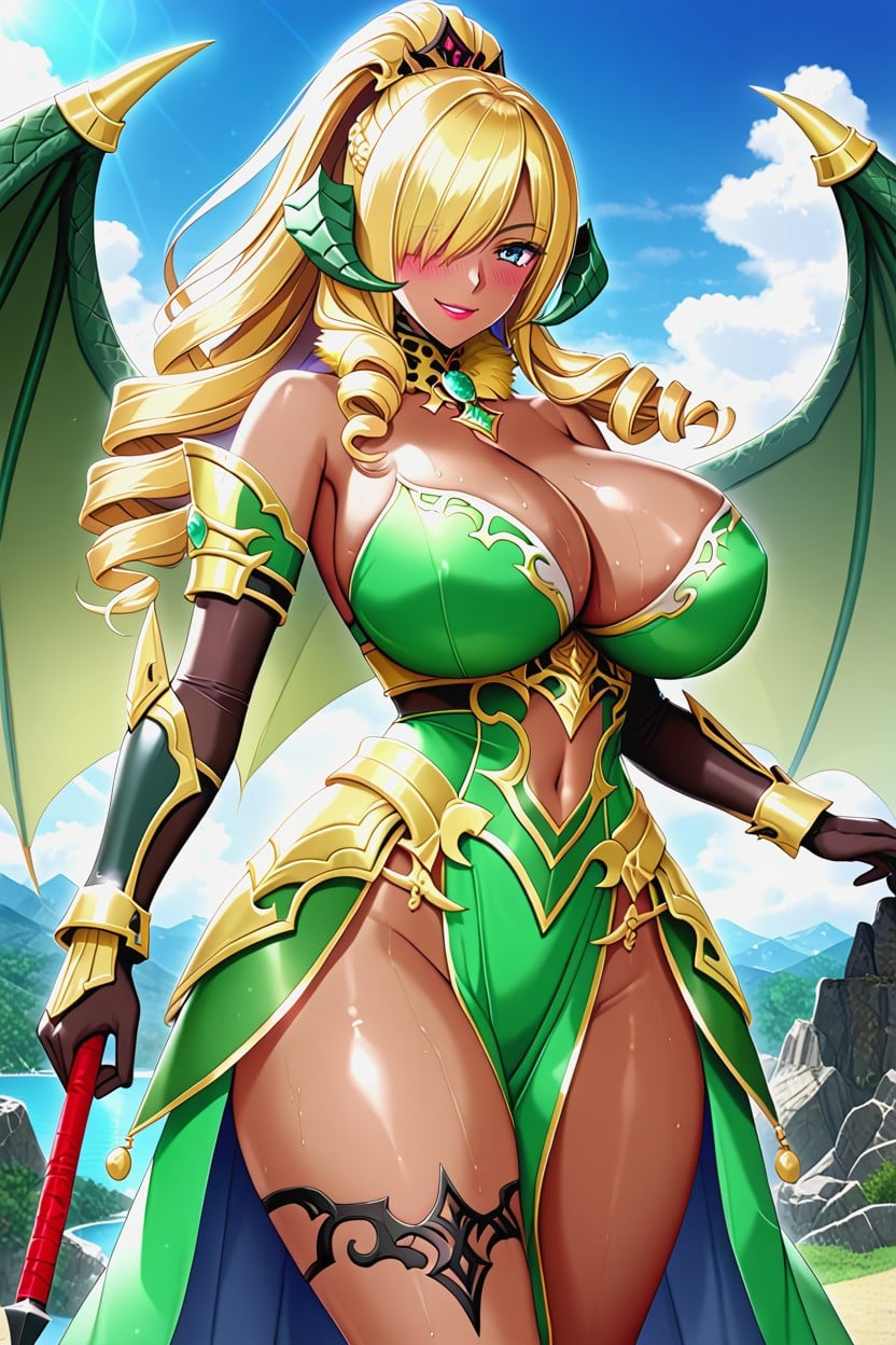 Harbour Princess From Kantai Collection, Gold Blonde Hair, Fusion Hentai AI Porn