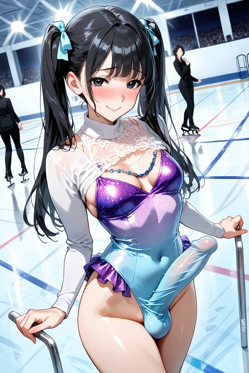Sharp Eyes, Skating Rink, Penis Bulge Hentai AI Porn
