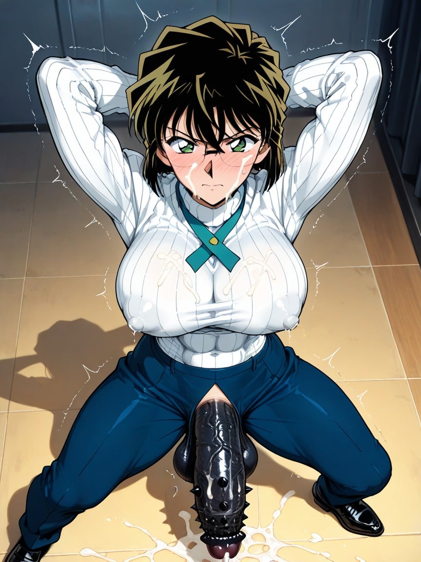 Ai Haibara From Great Detective Conan, Trembling Penis, Big Testicles Hentai AI Porn