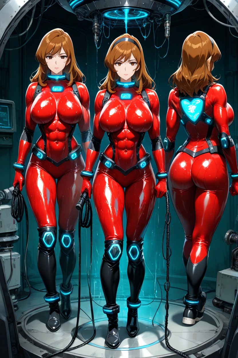 Score_, Boots, Beautiful Brown Hair With Wet Texture Hentai KI Porno