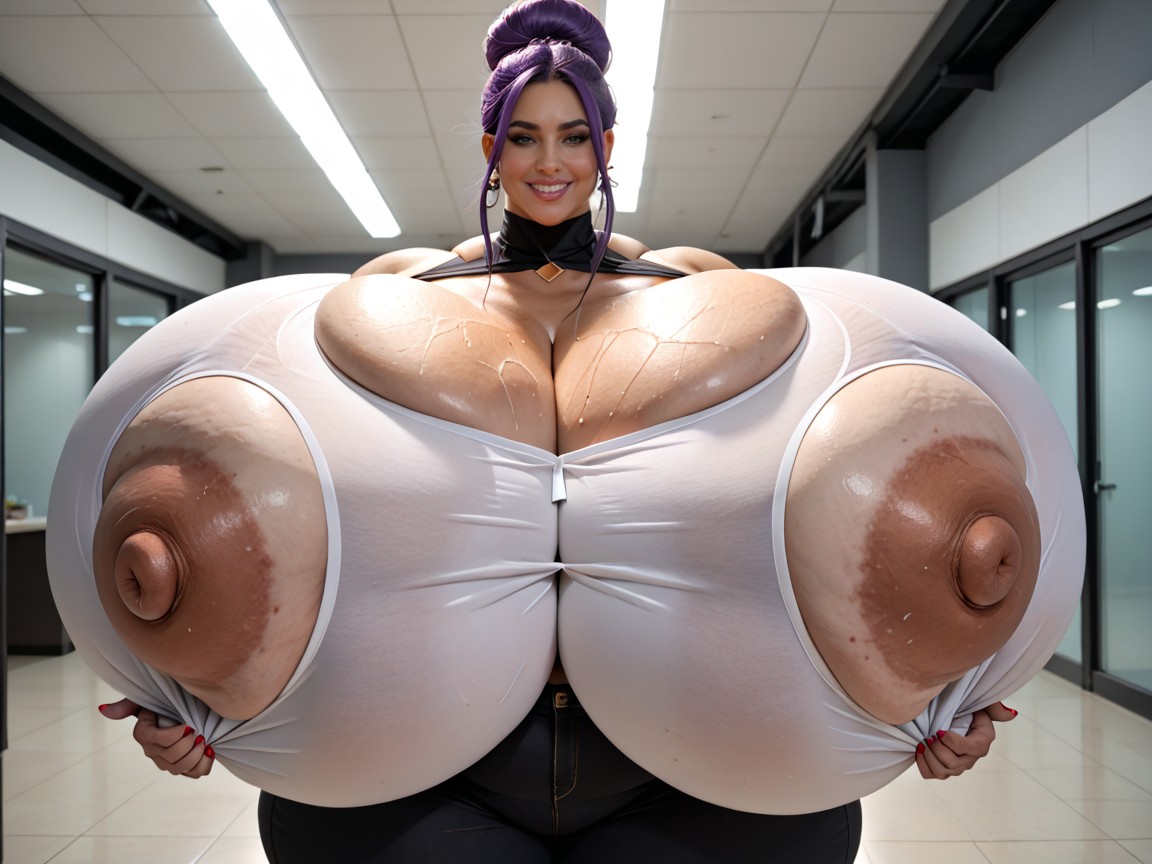 Fat Belly, Super Wide Thighs, Extremely Size Enhanced Breasts BBW AI Porn