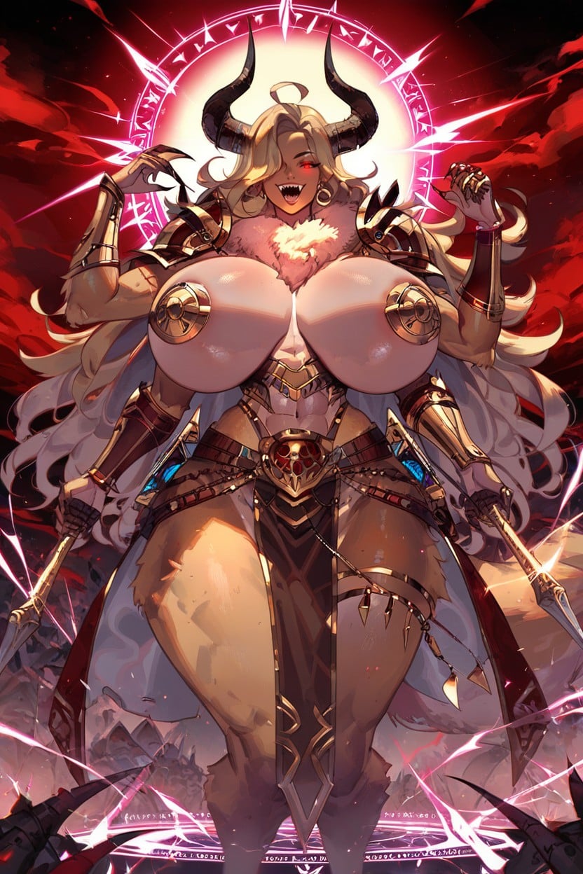 Forge Hammer, Monster Woman, Curly Style Hentai AI Porn