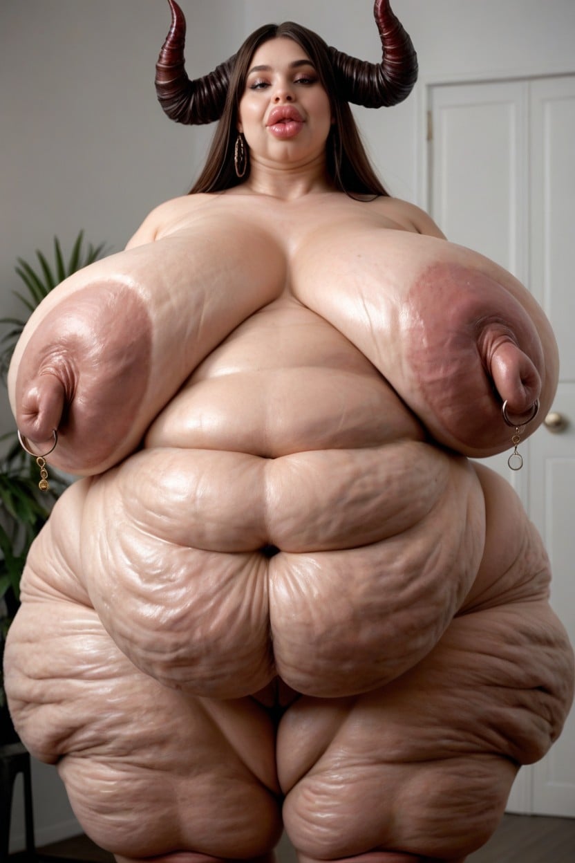 18+, Fat Lips, Extremely Long Nipples AI Porn