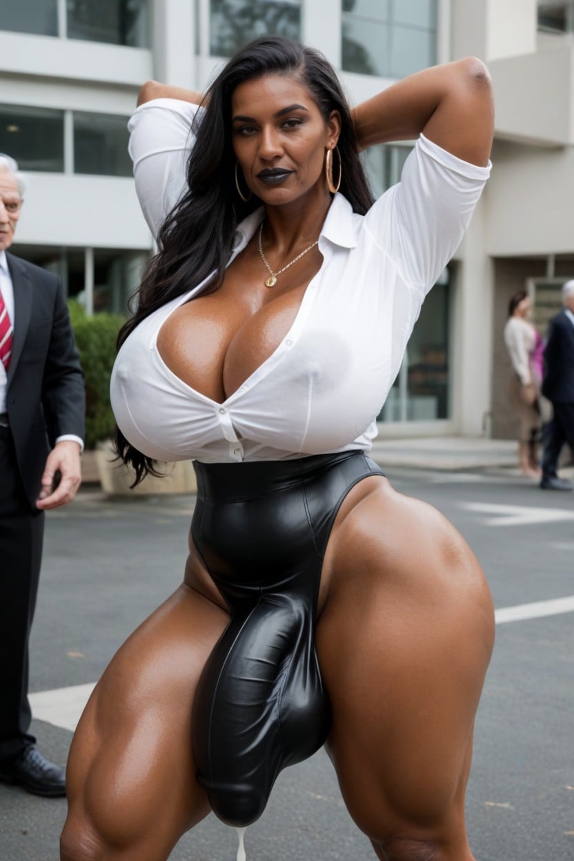 Manga Larga, Grandma Futa, Black Leather Pant Porno shemale IA