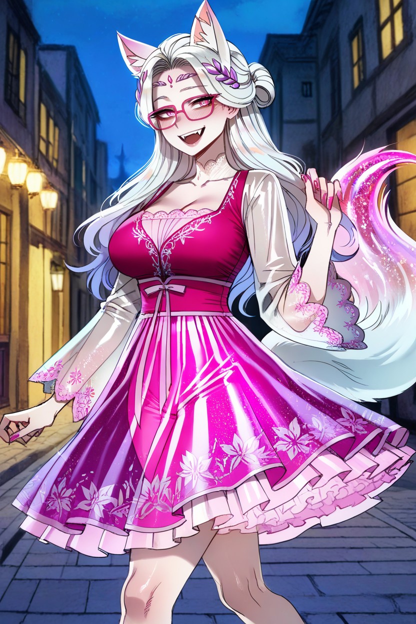Lace Trim Collar, Glitter Pink Nails, 25+ Hentai IA