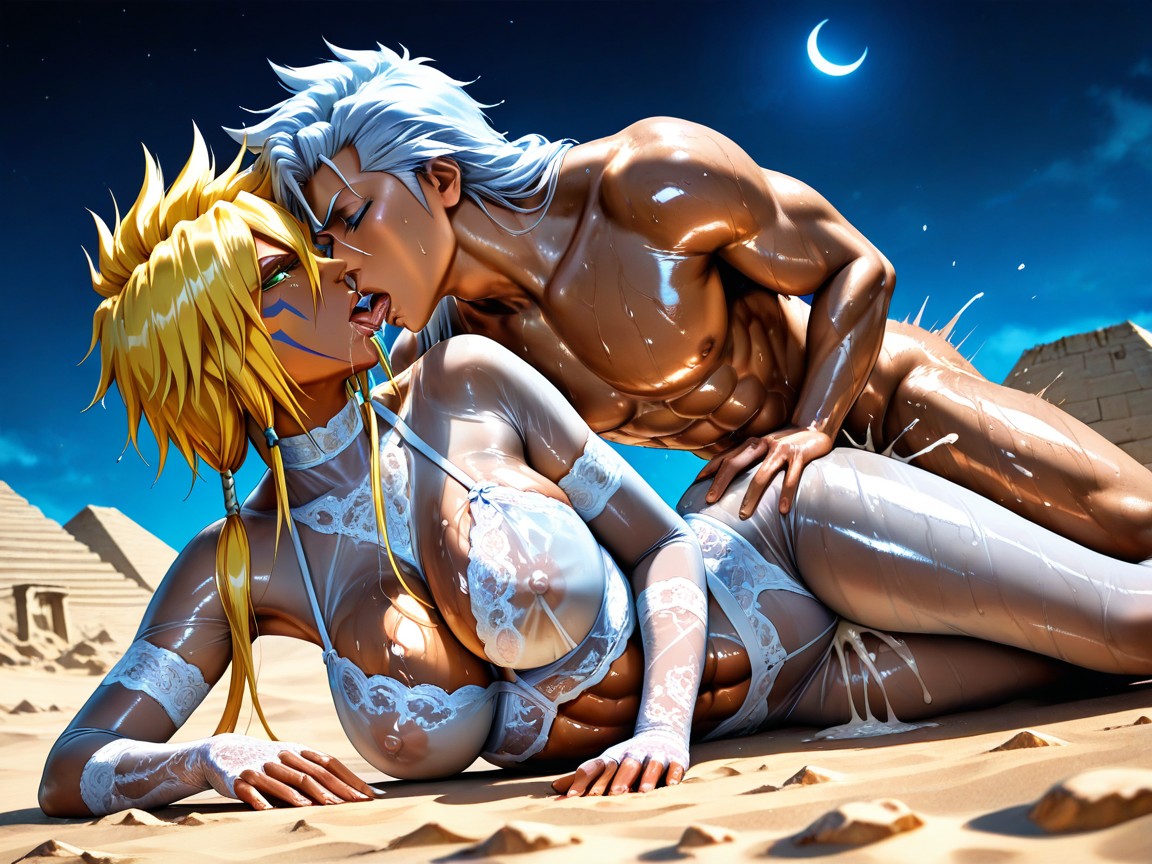 Thick Saliva Trail, Thick Eyelashes, Wet Clothes Porno IA Hentai